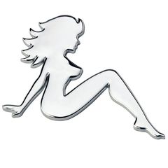 Αυτοκόλλητo 3D Naked Girl Χρώμιο 6cm x 8.5cm 1 Τεμάχιο