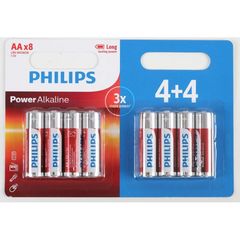 PHILIPS Power αλκαλικές μπαταρίες LR6P8BP/10, AA LR6 1.5V, 8τμχ