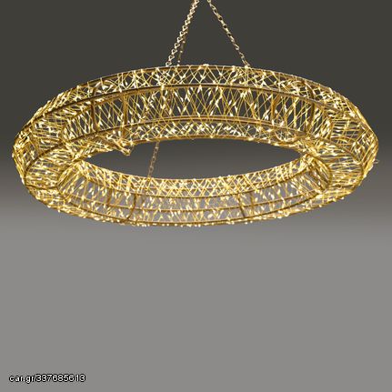 3D COPPER WIRE METAL MOTIF RING 1920LED ΛΑΜΠ ΚΑΛ ΧΑΛΚ ΘΕΡΜ IP44 ΑΝΤΑΠT(3V DC)ΑΛΥΣ50cm-ΑΓΚΙΣΤ 5mΚΑΛ ACA X0576801535