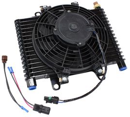Competition Oil & Transmission Cooler - 1/2" NPT, 13-1/2" x 9" x 3-1/2", with Fan