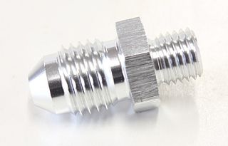 Metric to Male Flare Adapter M8 x 1.0mm to -4AN - Silver Finish