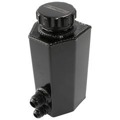 Universal Fabricated Power Steering Tank - Black - With -8AN & -10AN Ports, 660ml (22.5oz)