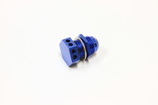 Bolt In Breather Bulkhead -10 - Blue Finish