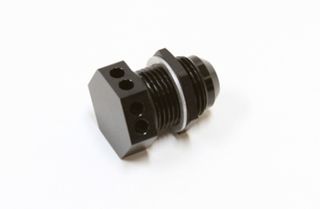 Bolt In Breather Bulkhead -12 - Black Finish