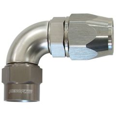 Kryptalon One Piece Full Flow Swivel 90° Hose End -12AN - Titanium Finish