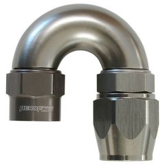 Kryptalon One Piece Full Flow Swivel 180° Hose End -12AN - Titanium Finish