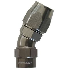 Kryptalon One Piece Full Flow Swivel 30° Hose End -6AN - Titanium Finish