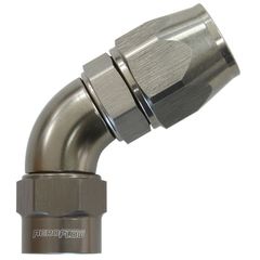 Kryptalon One Piece Full Flow Swivel 60° Hose End -12AN - Titanium Finish