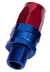 Male NPT Taper Swivel Straight Hose End 3/4" to -12AN - Blue/Red Finish