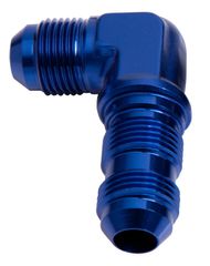 90° AN Bulkhead -3AN - Blue Finish
