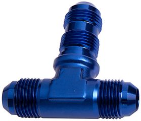 Bulkhead AN Tee -4AN - Blue Finish. Bulkhead Nuts Sold Separately