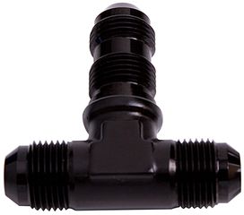 Bulkhead AN Tee -10AN - Black Finish. Bulkhead Nuts Sold Separately