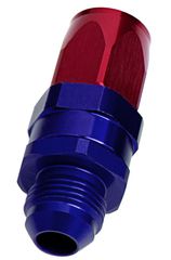 Male AN Taper Swivel Straight Hose End -6AN to -6AN - Blue/Red Finish