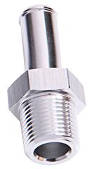 Male NPT to Barb Straight Adapter 1/2" to 5/8" - Silver Finish