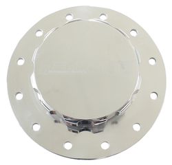 Screw-On Billet Fuel Cell Cap Assembly - Polished Finish With Bolts and Gasket