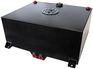 Aluminium 25 Gallon (95L) Fuel Cell with Cavity/Sump and Fuel Sender (Black)