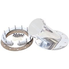 Remote Fuel Cell Filler 45° 2-1/2" Neck - Suits Aeroflow Fuel Cells, Polished Finish