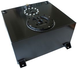 Aluminium 15 Gallon (57L) Fuel Cell Flat Bottom Triple Pump Hanger and Fuel Sender (Black)