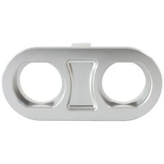 -6AN Universal 2-Port Billet Bulkhead - Silver Finish