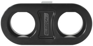 -6AN Universal 2-Port Billet Bulkhead - Black Finish
