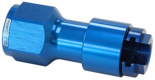 Push-On 3/8" Female EFI Fuel Fitting - Blue - With Female -8 ORB