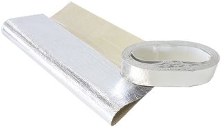 Heat Barrier - 1-1/2" x 15ft Roll -  Adhesive backed Aluminised surface reflects up to 2000°F radiant heat.