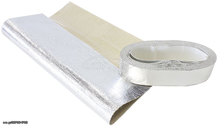 Heat Barrier - 12" x 12" Sheet - Adhesive backed Aluminised surface reflects up to 2000°F radiant heat.