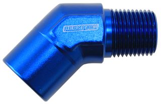 45° NPT Female to Male NPT Fitting 1" - Blue Finish