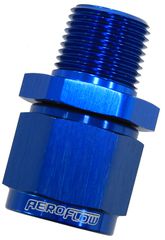 Male NPT to Female AN Straight Fitting 3/8" to -6AN - Blue