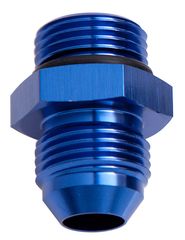 ORB to AN Straight Male Flare Adapter - -8 ORB to -3AN, Blue Finish