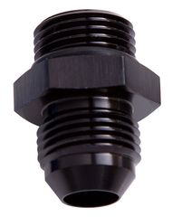 ORB to AN Straight Male Flare Adapter - -8 ORB to -3AN, Black Finish