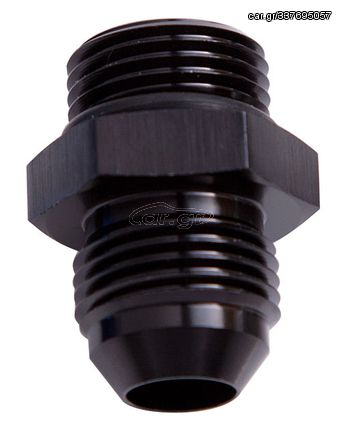 ORB to AN Straight Male Flare Adapter - -3 ORB to -4AN, Black Finish