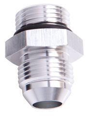 ORB to AN Straight Male Flare Adapter - -3 ORB to -4AN, Silver Finish