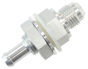 -8AN BULKHEAD FITTING WITH 1/2 BARB FOR PUSH ON HOSE Aeroflow - AF 927-08-08S