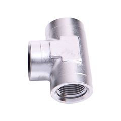 Female Tee ORB -8AN - Silver Finish
