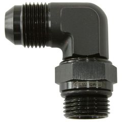 90° Male Flare to O-Ring (ORB) Swivel Adapter -16AN to -16AN - Black Finish