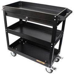 3 Tier Workshop Trolley with Lockable Drawer