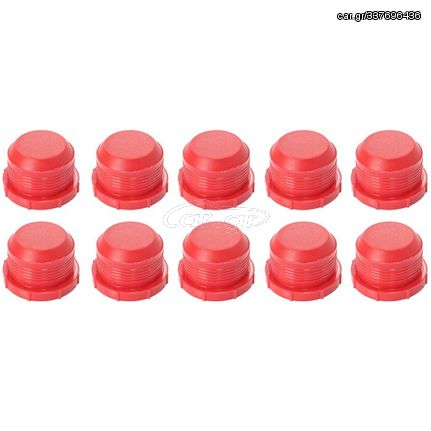 Male Plastic Block Off Caps - Suit -6AN, 10-Pack