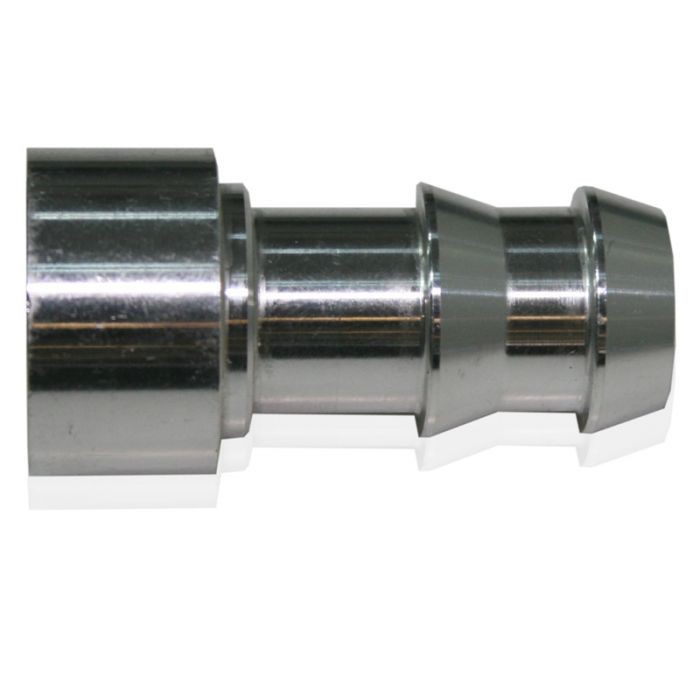 Weld-On Push Lock Barb Fitting - 3/8" Aluminium