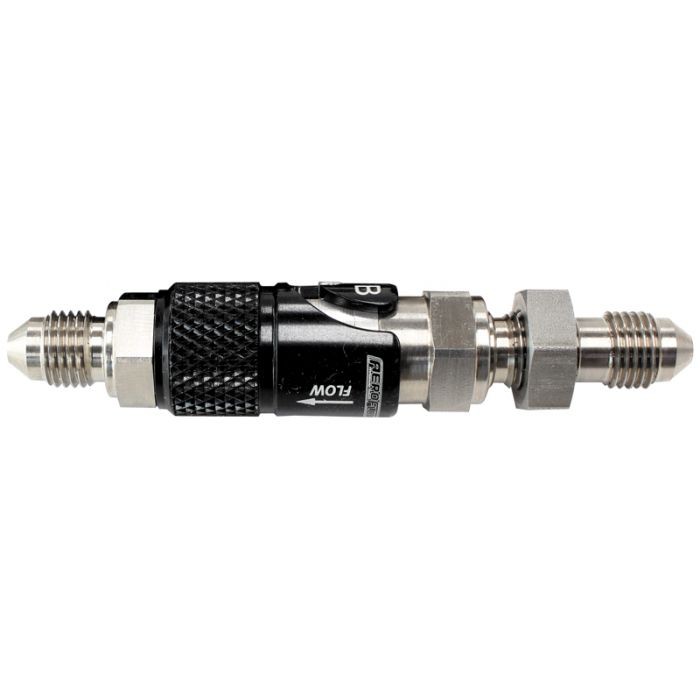 Titanium Quick Release Bulkhead Fitting -4 EPDM Seal - Black Finish