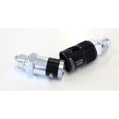 Aluminium Quick Release Fitting -6AN Buna N Seal - Black Finish
