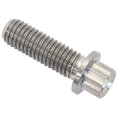 M8 x 1.25mm, UHL 25mm Titanium Bolt 12 Point Head, Natural Finish, Sold Single