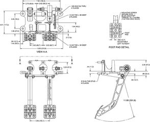 PEDAL ASSEMBLY,REVERSE MT,6.25:1,TRIPLE M/C,TRUNNION-thumb-1