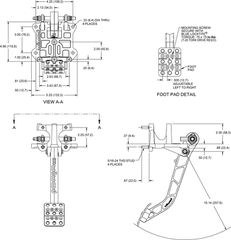 PEDAL ASSEMBLY,REVERSE MT,5:1,DUAL M/C TRUNNION-thumb-1