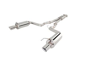 Ford Mustang GT Fastback 5.0L Twin 3" Stainless Steel Cat-Back Exhaust System With Round Mufflers