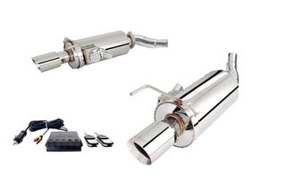 Ford Mustang GT 2015- Twin 3" Stainless Steel Axle-Back Exhaust System (Round rear Varex mufflers)
