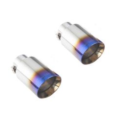 VW Golf GTI MK 6 / MK 7 / MK 7.5 4" Angle Cut Blue Tips