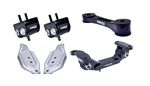 Torque Solution Engine / Trans / Silver Pitch Mount Kit w/ Mount Plates: Subaru WRX 2002-2014 / STi 2004+