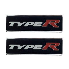 Honda TYPE-R Σηματα Βιδωτα 10 Χ 3 cm Εποξειδικης Ρυτινης (ΥΓΡΟ ΓΥΑΛΙ) Σε ΜΑΥΡΟ/ΚΟΚΚΙΝΟ Για Πατακια - 2 ΤΕΜ.