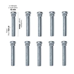 Μπουζονια 12x1.5 62mm 10ΤΕΜ.